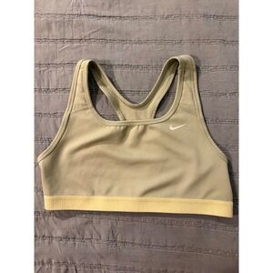 Nike Swoosh Dri-FIT Sports Bra XL Sage Green Yellow Racerback Pocket BV3630-334